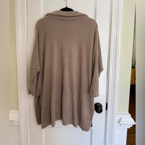 Barefoot Dreams Cozy Chic Lite Half Zip Rolled Edge Pullover Tunic Sweater - Picture 7 of 7
